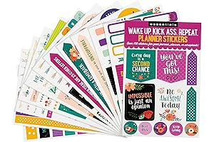 Essentials Planner Stickers -- Wake Up Kick Ass Repeat