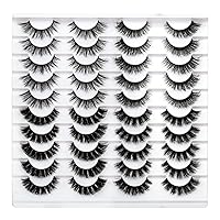 Vista 63 de Pooplunch Pestañas postizas de pelo de visón sintético, estilo de ojo de gato, paquete de pestañas postizas naturales esponjosas, paquete múltiple