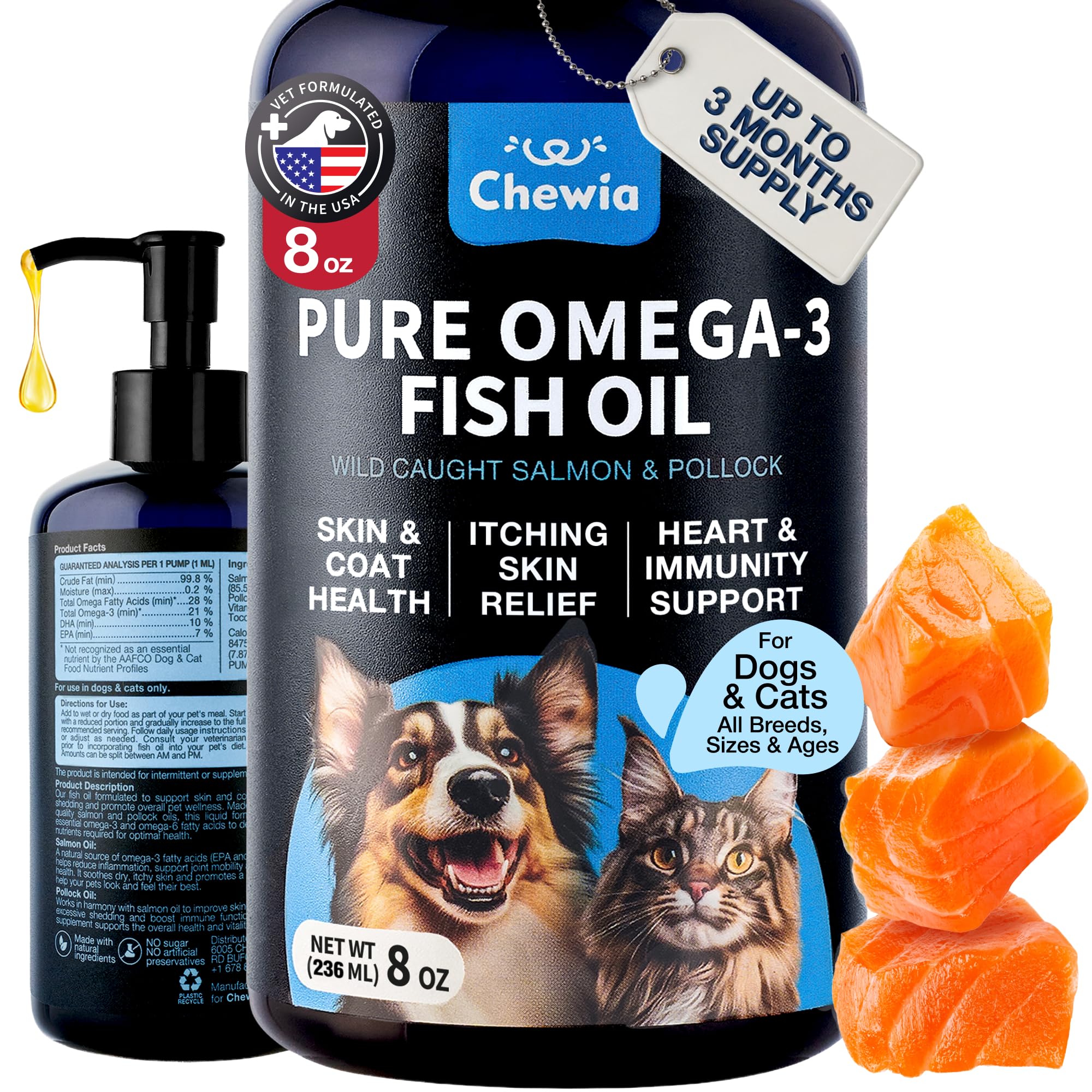 32oz Fish Oil for Dogs and Cats – Omega 3 Salmon Oil for Skin, Coat & Joint — Amazon image 10