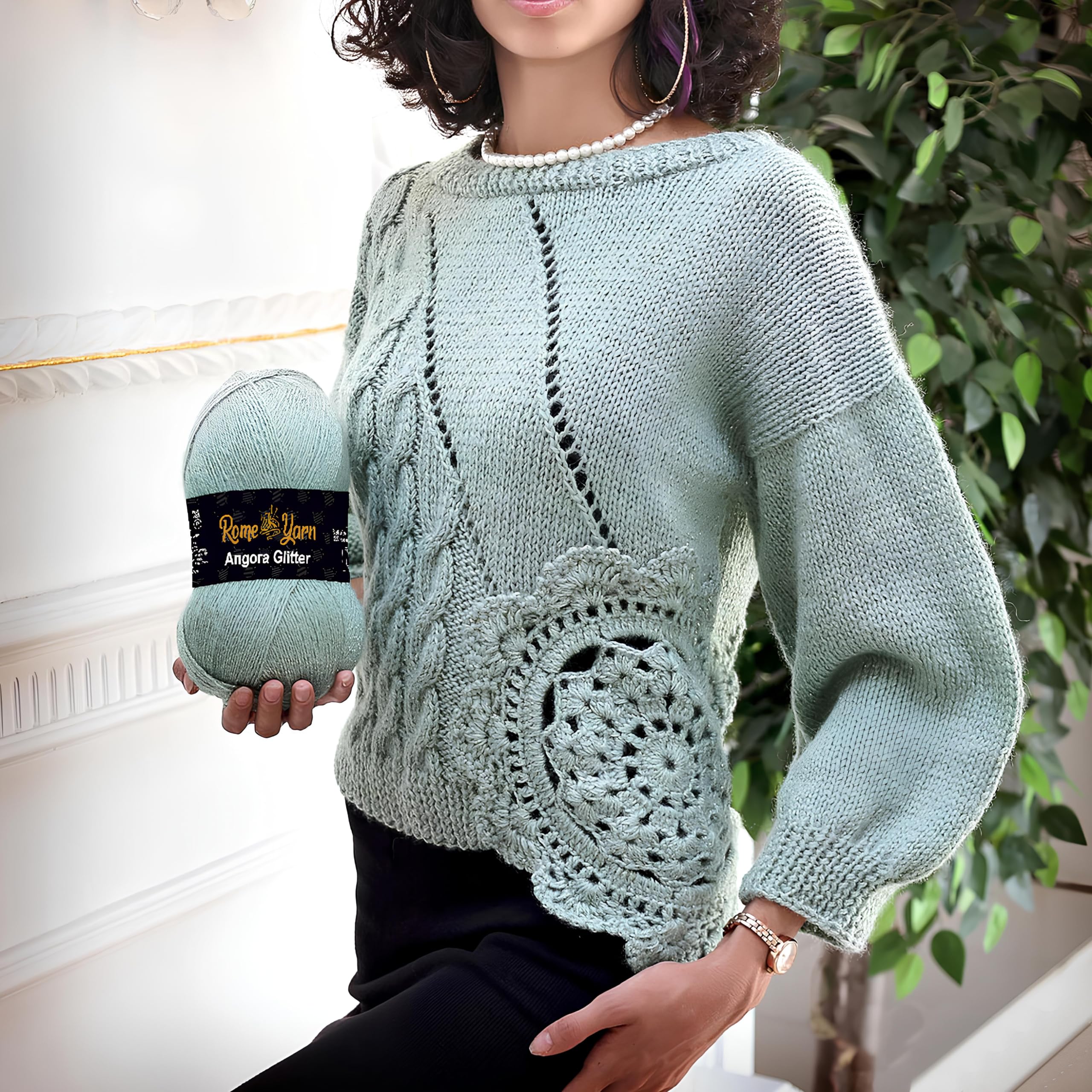 Rome Yarn Angora Glitter, 762 - Image 4