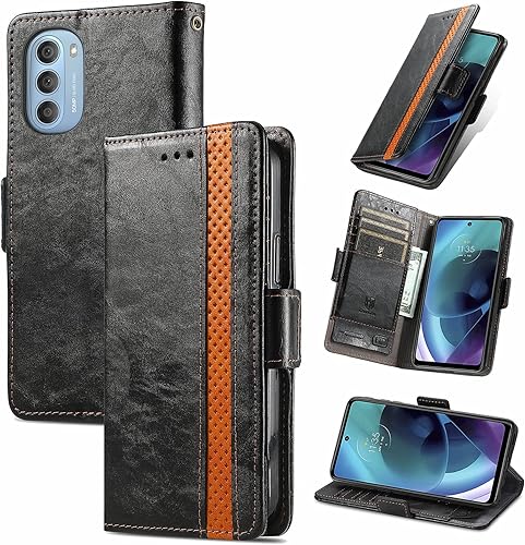 Miniatura 196 de Funda para Honor X7, Funda para Honor Play 30+ Plus Funda de piel sintética con ranuras para tarjetas Funda con soporte abatible Rojo