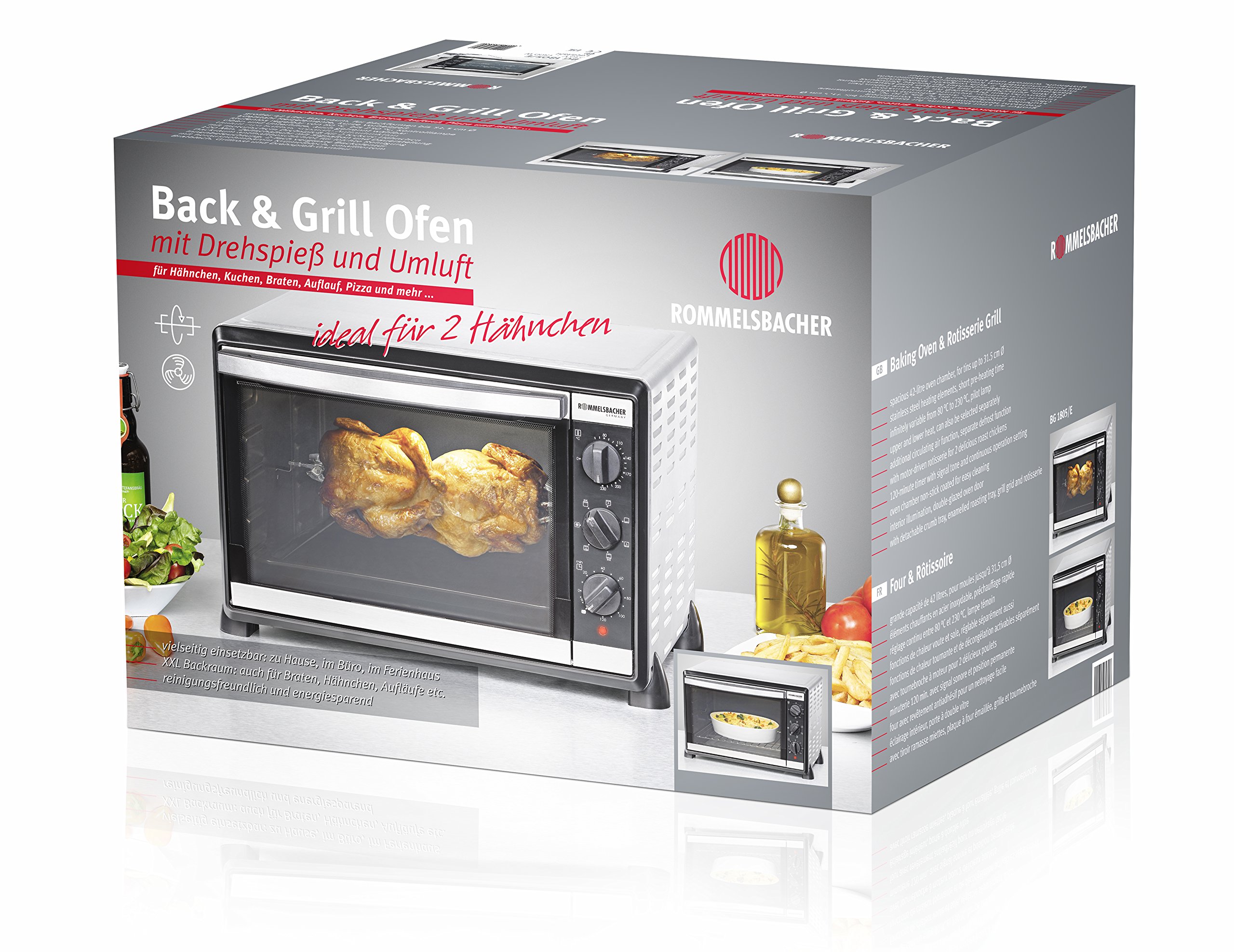 Rommelsbacher BG 1805/E Four & Rôtissoire 42 L enacier inox