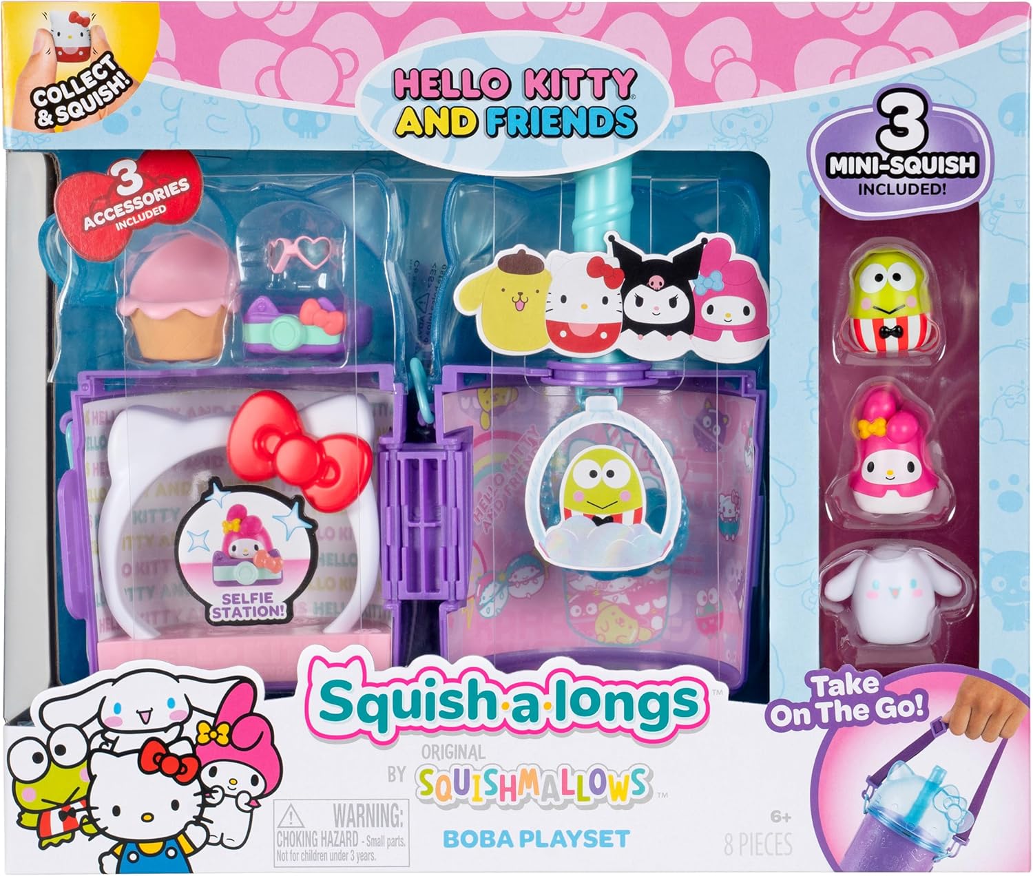 Squish-a-longs Hello Kitty and Friends Hello Kitty Boba Playset