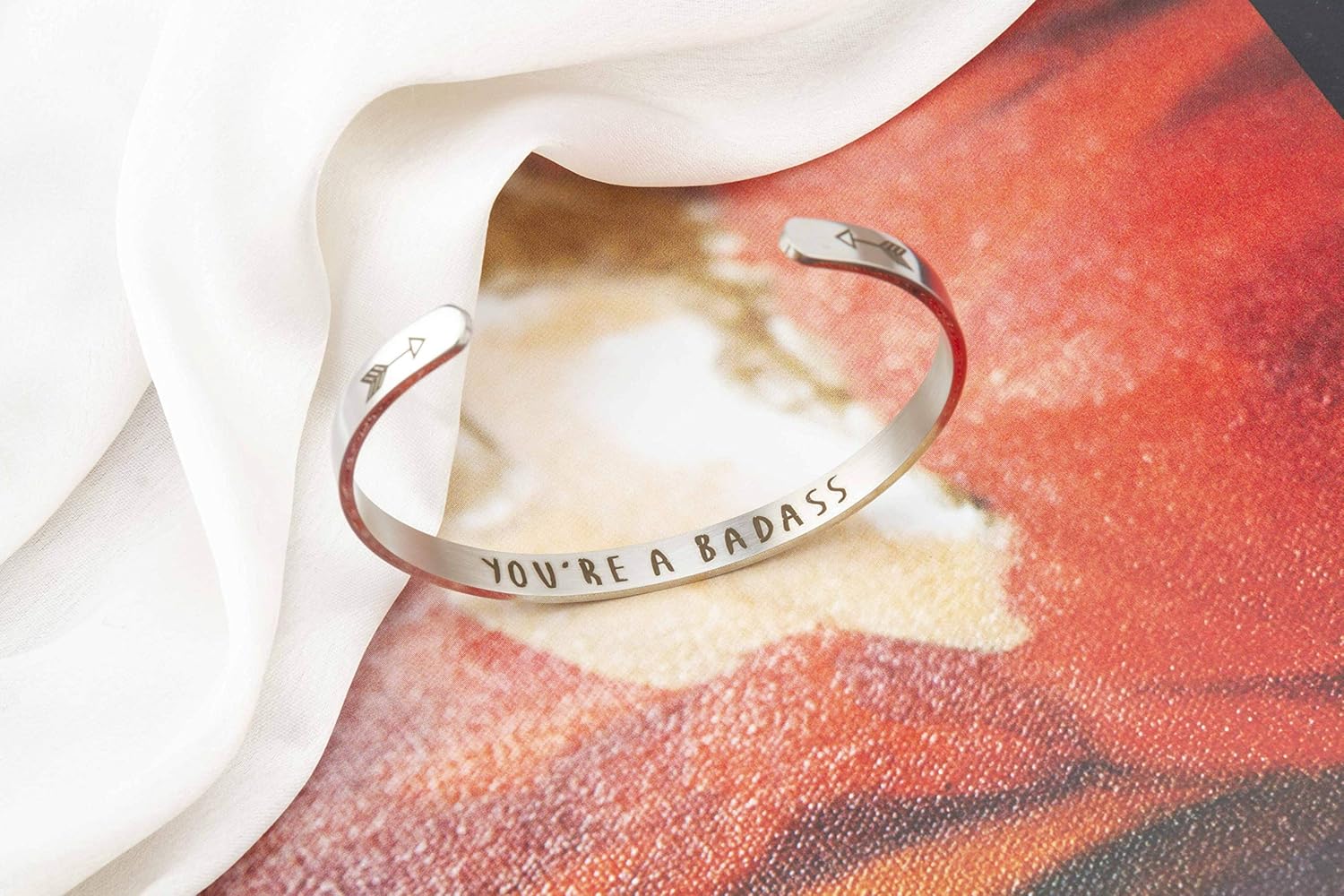 A N KINGPiiN Inspirational Bracelets for Women Inspirational Gift for Women, Men Motivational Birthday Cuff Bangle Friendship Personalized Mantra Jewelry Come Gift Box - Image 2