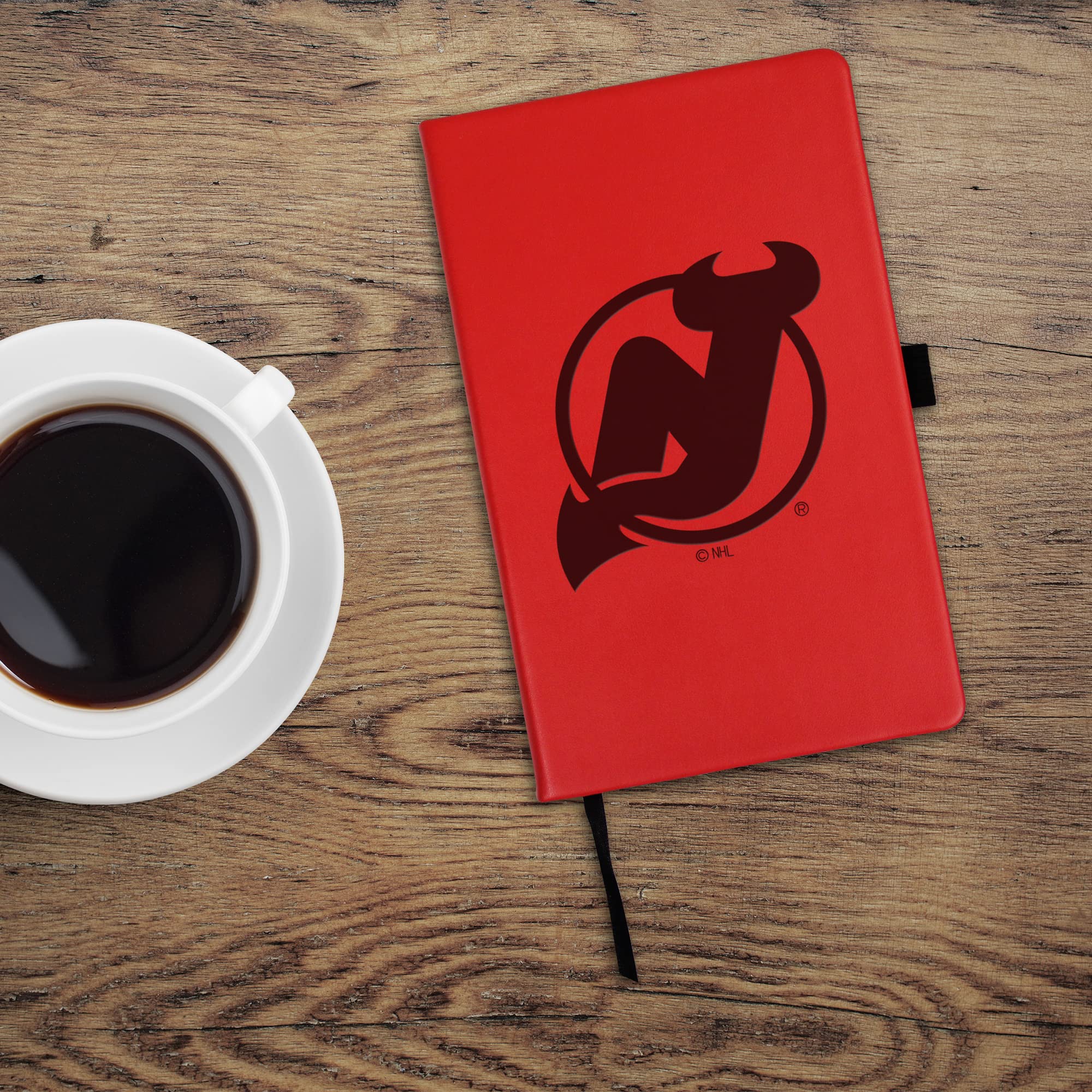 Rico Industries NHL New Jersey Devils Laser-Engraved Color Notepad, 5.25 x 8.25-inches