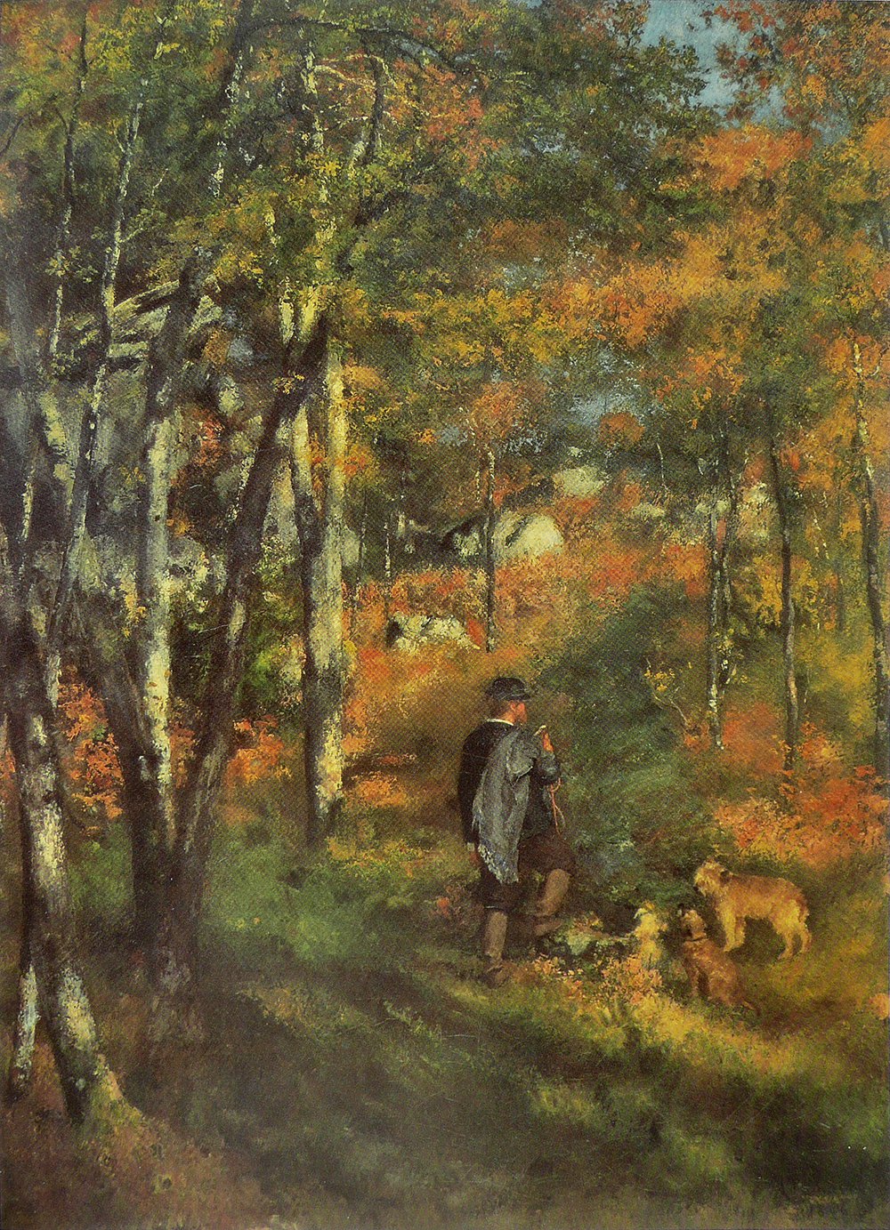 Lámina Le Peintre Jules Le de Pierre Auguste Renoir en marco negro de alta calidad