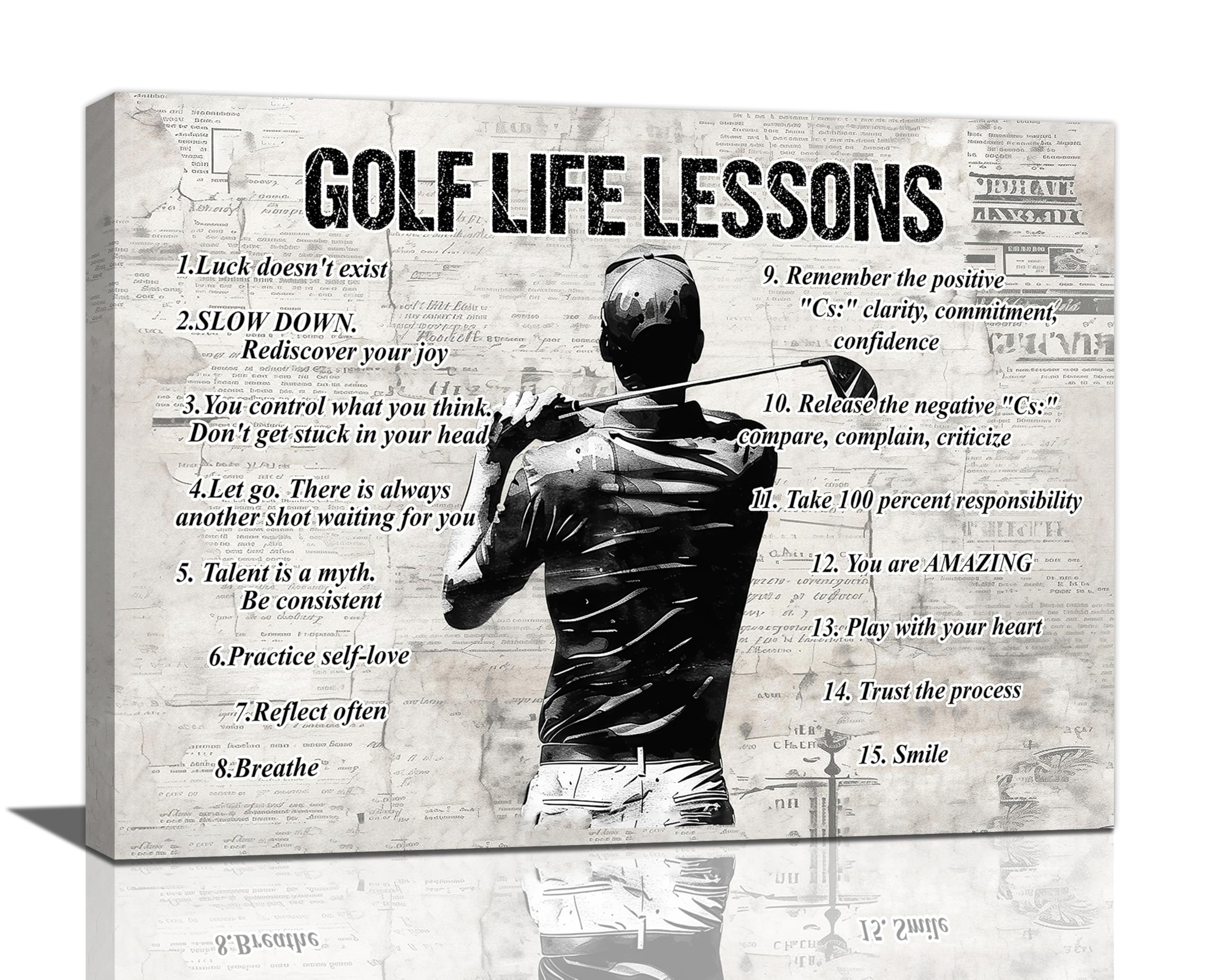 Gyeong Golf Life Lessons Canvas Poster