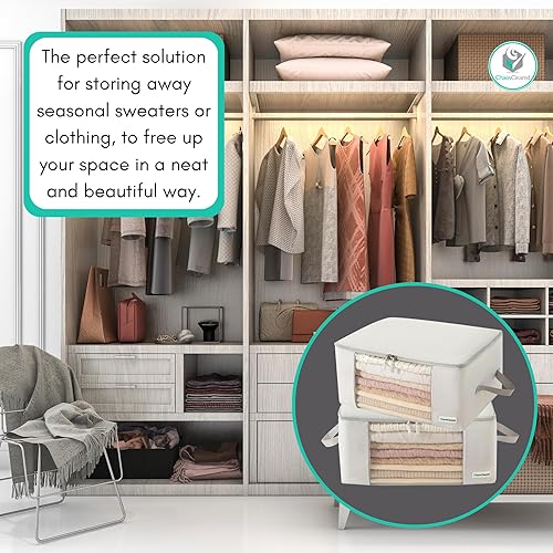 Miniatura 8 de Bolsas de almacenamiento de ropa, organizador de ropa, bolsas de tela plegables para suéteres, ropa, ropa, ropa de cama, colcha, ropa de cama,