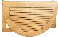 Vista 5 de Safavieh - Colección Owens al aire libre PAT7045A, mesa colgante de medio tamaño para balcón, de madera de teca natural