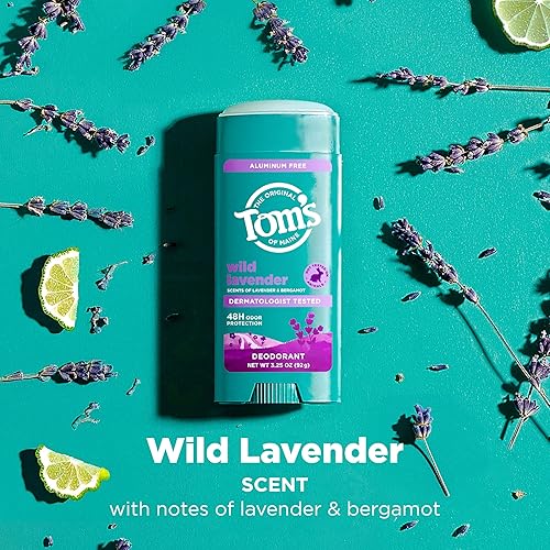 Miniatura 4 de Tom's of Maine Wild Lavender - Desodorante natural para hombres y mujeres, sin aluminio, sin fragancias, tintes ni conservantes artificiales, sin