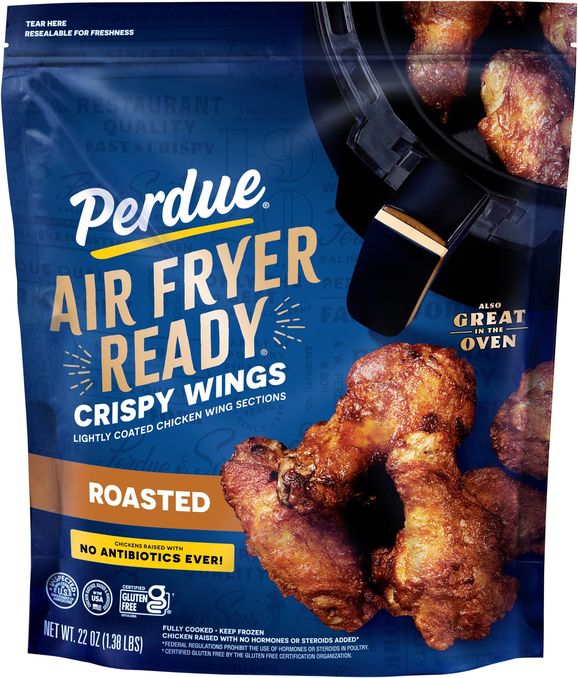 PERDUE® AIR FRYER READY® Roasted Crispy Chicken Wings, 22 oz.