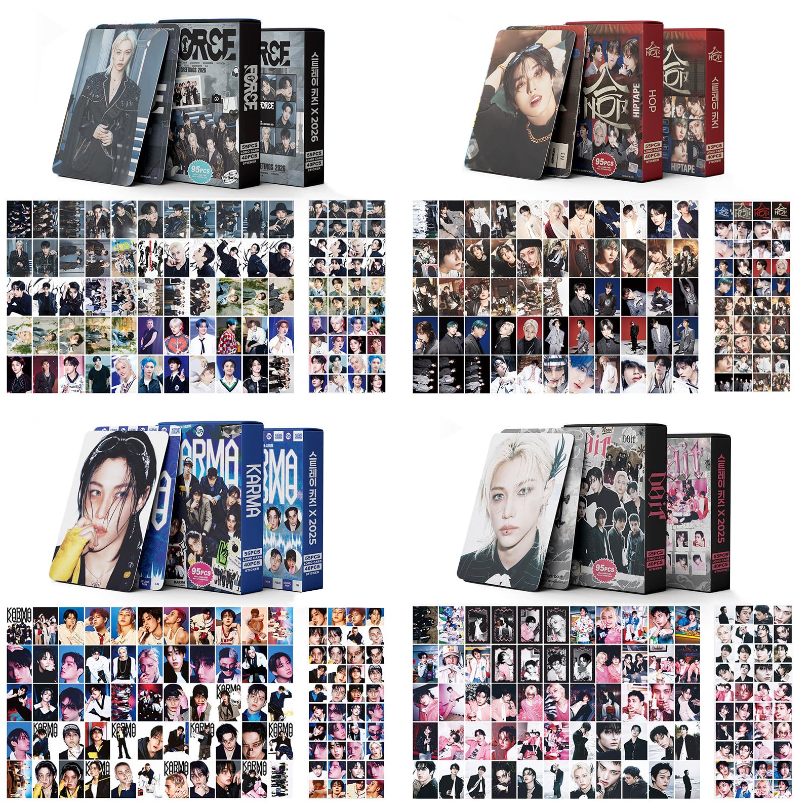 SK 5 Star Album Photocard Sticker Set 380 Stück K-Pop Cartes de Collection Lomo Karten Cadeau