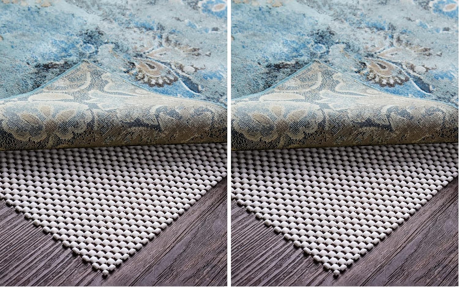 Veken 5x7 Ft Rug Pad Gripper for Hardwood Floors, Non Slip Rug Pads for Area Rugs, Thick Rug Grippers for Tile Floors, Under Carpet Anti Skid Mat, Keep Your Rugs Safe and in Place (Pack of 2)
