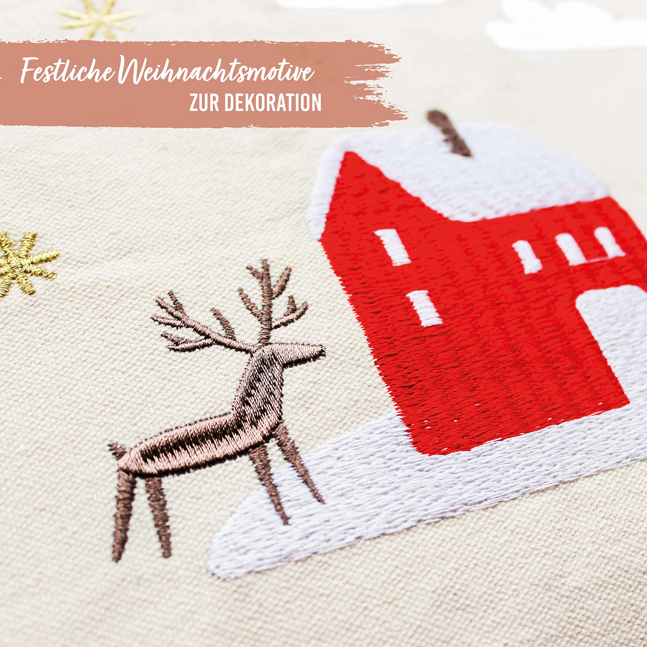 MFGNEH Federa Per Cuscino 40x40 Cm – Baby It's Cold Outside – Cotone E Lino Con Cerniera (Solo Federa)