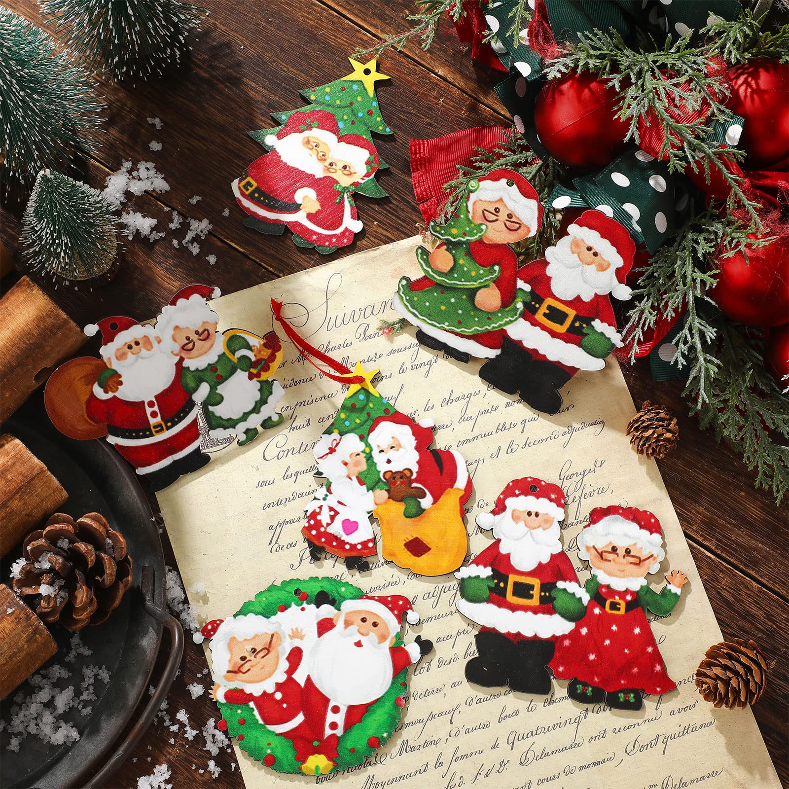 Amazon.co.jp: 36個 サンタクロース クリスマスオーナメント カップル