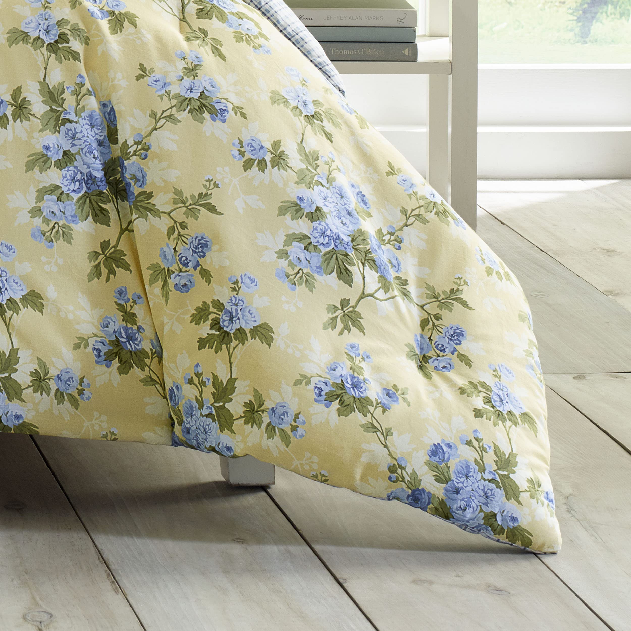 Amazon.com: Laura Ashley - Twin Duvet Cover Set, Reversible Cotton