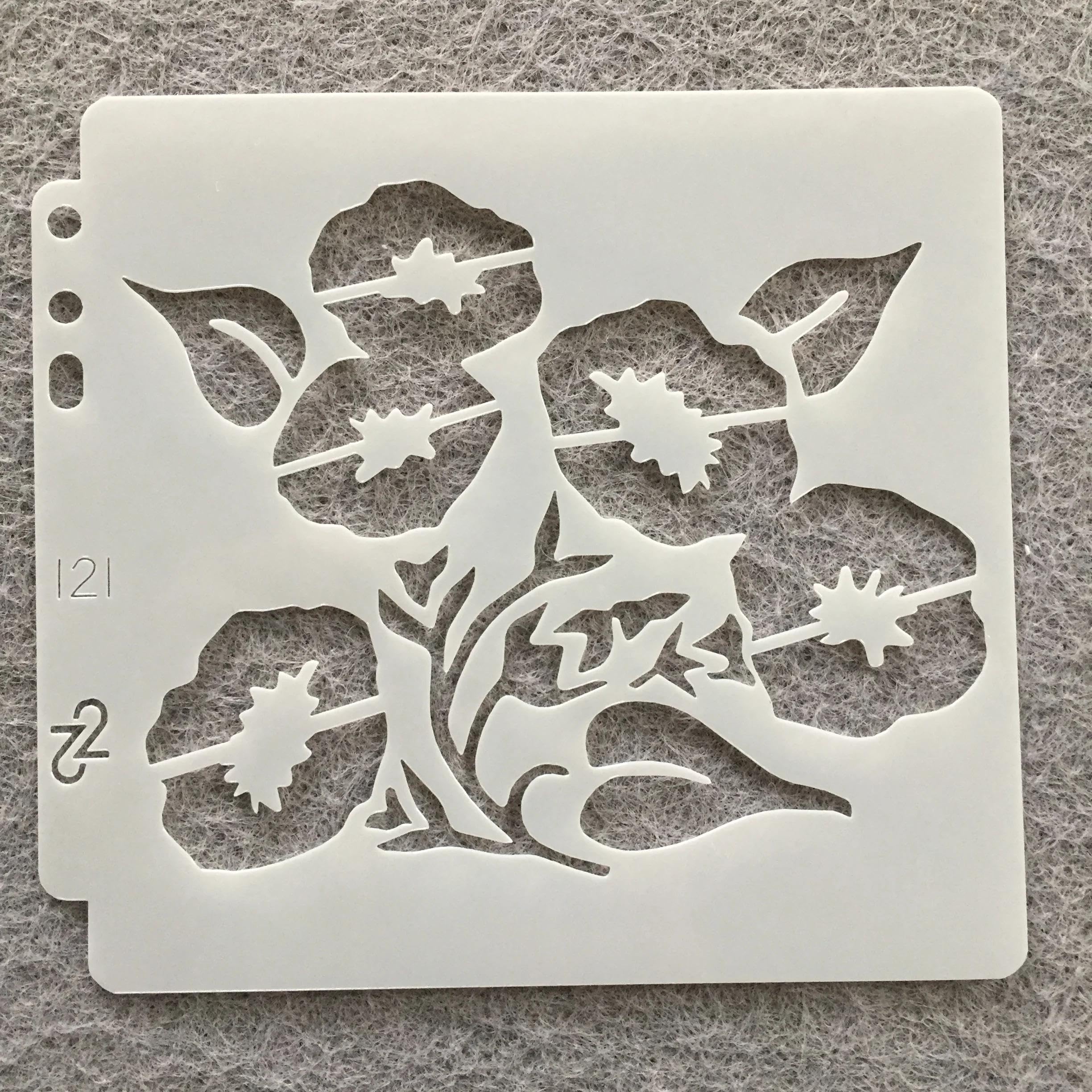 Plantillas reutilizables, 9 unidades, 13 x 14 cm, diseño de margaritas y rosas para pintar, plantillas para pintar sobre madera, decoración del hogar