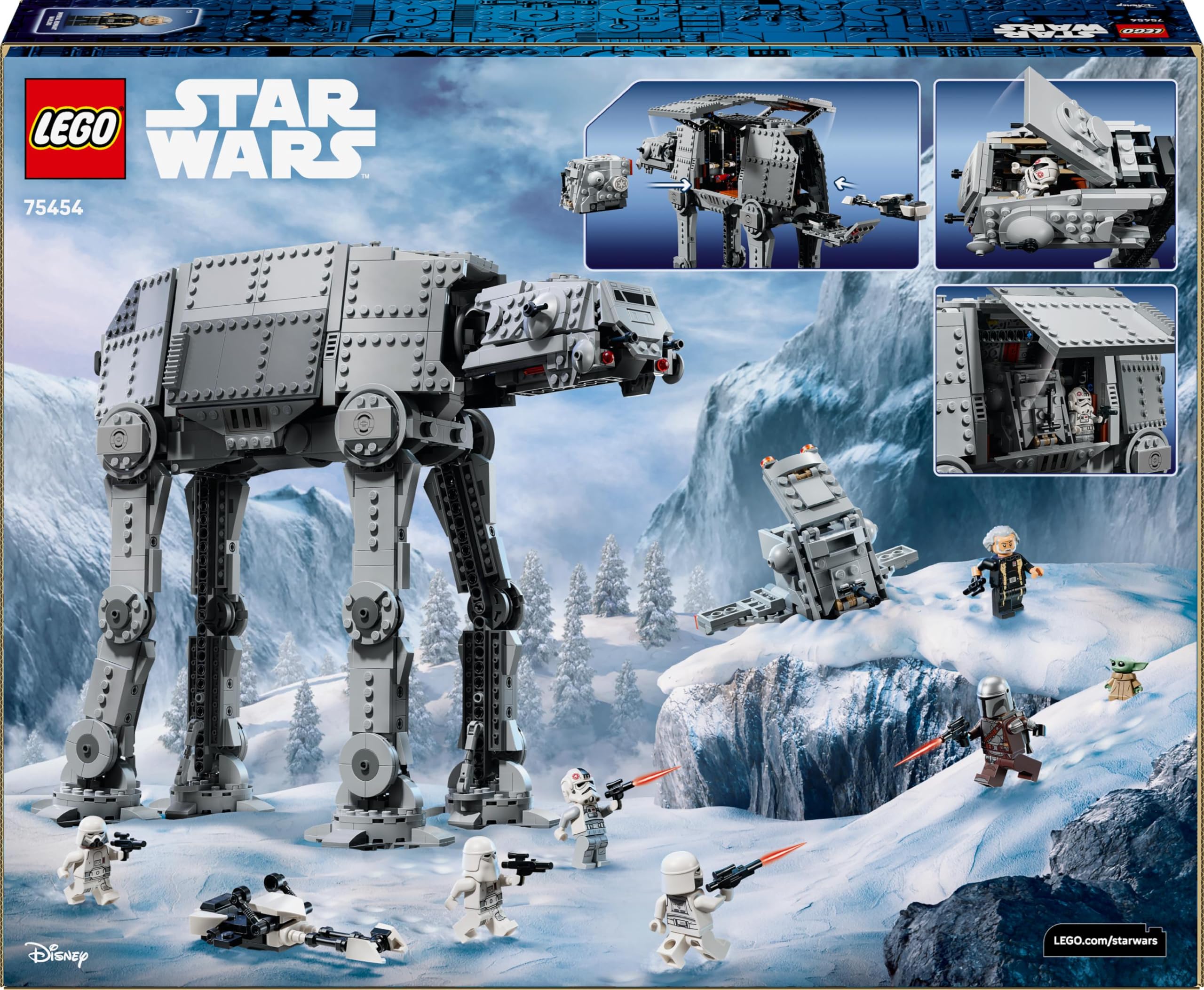 LEGO Star Wars 75454 AT-AT des Restimperiums mit INT-4 Spielzeug - The Mandalorian and Grogu Figuren mit Shuttle, Speeder Bike, 6 Minifiguren & 1 Figur - Geschenk für Jungen & Fans ab 10 Jahren