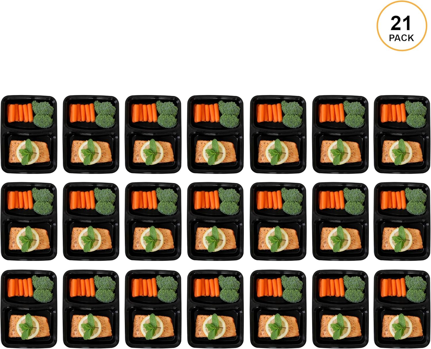 50% оƒƒ Dіѕсоunt Freshware Meal Prep Containers [150 Pack] 2 Compartment with Lids, Food Storage Containers, Bento Box, BPA Free, Stackable, Microwave/Dishwasher/Freezer Safe (32 oz)