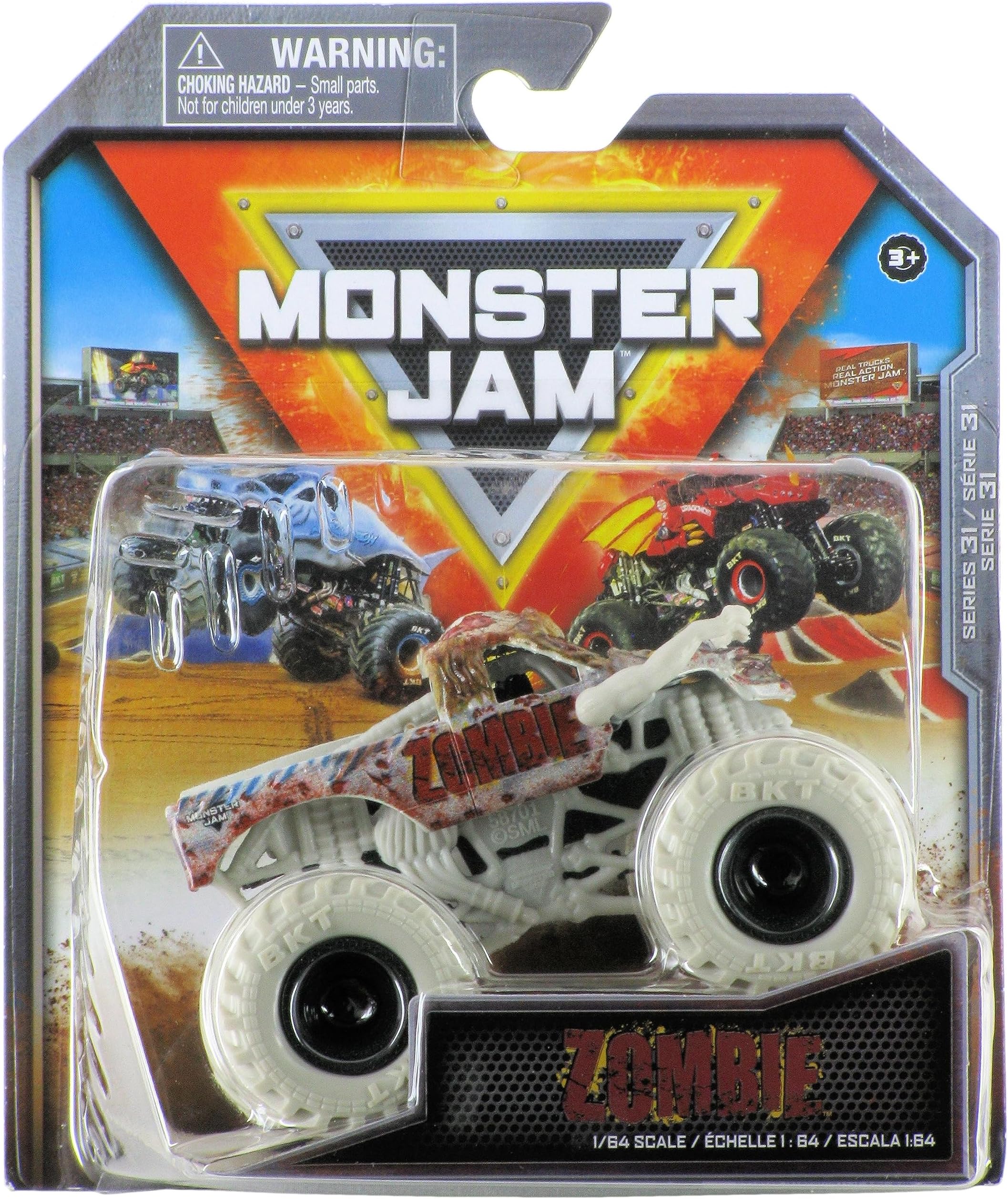 2023 Spin Master 1:64 Diecast Truck Series 31 Bone Yard Trucks Zombie