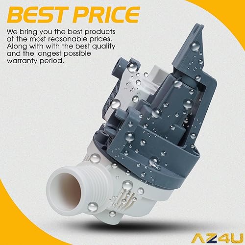 Miniatura 7 de AZ4U La bomba de drenaje de lavadora W10876600 reemplaza W107277777 W10876600VP AP6004933 PS11738156 para lavadoras de carga superior Whirlpool,