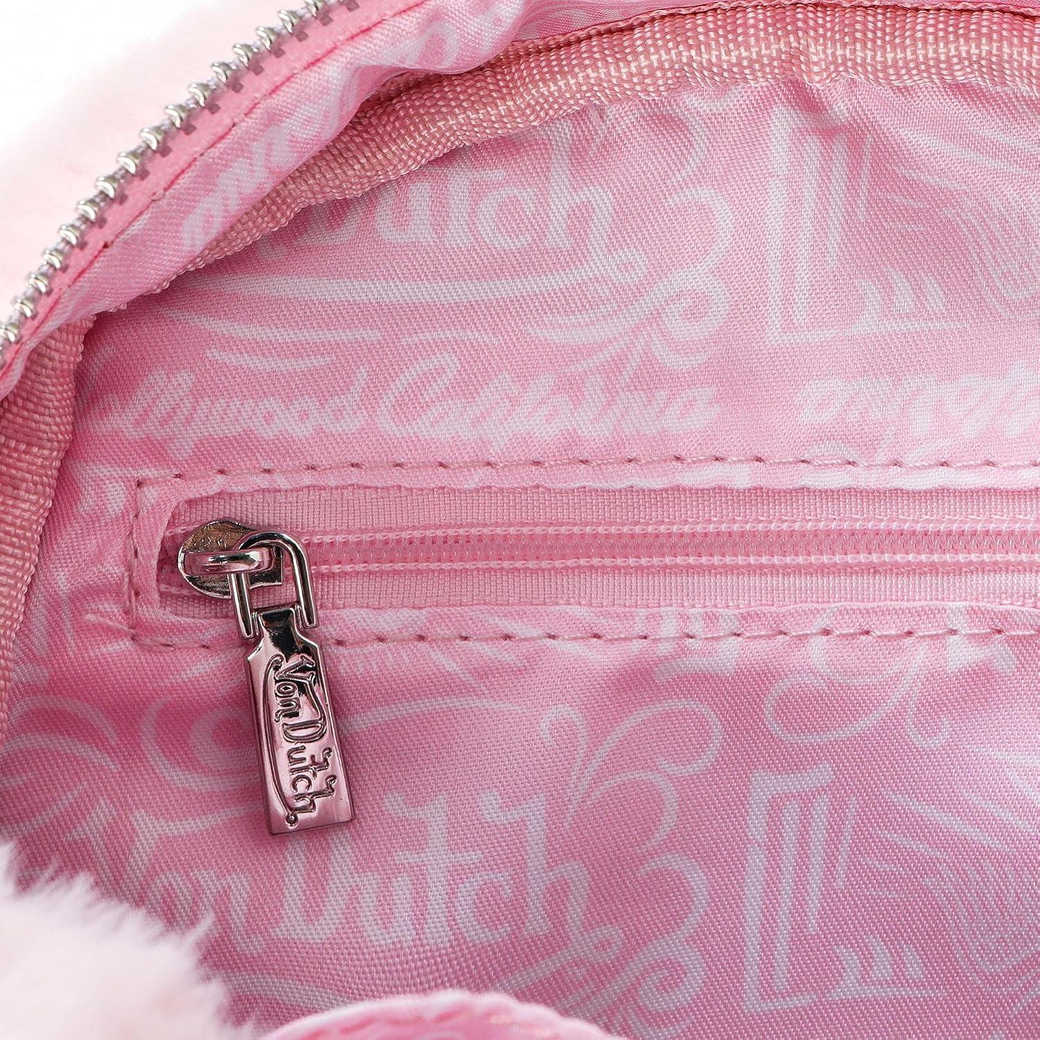 Von Dutch Womens Furry Bowling Bag Purse - Stylish Women's Handbag with Adjustable Strap, Spacious Interior
