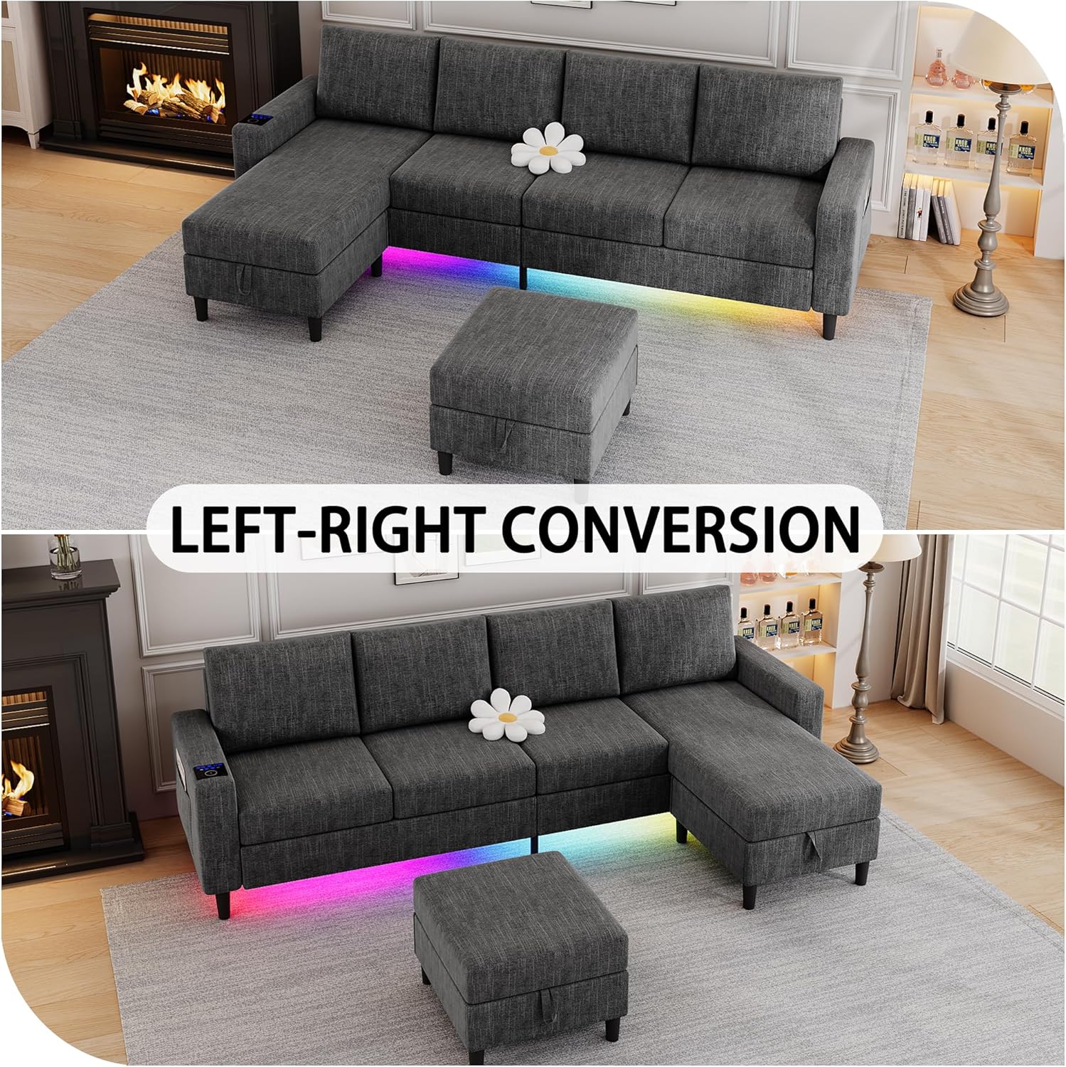Left-Right Chaise Conversion