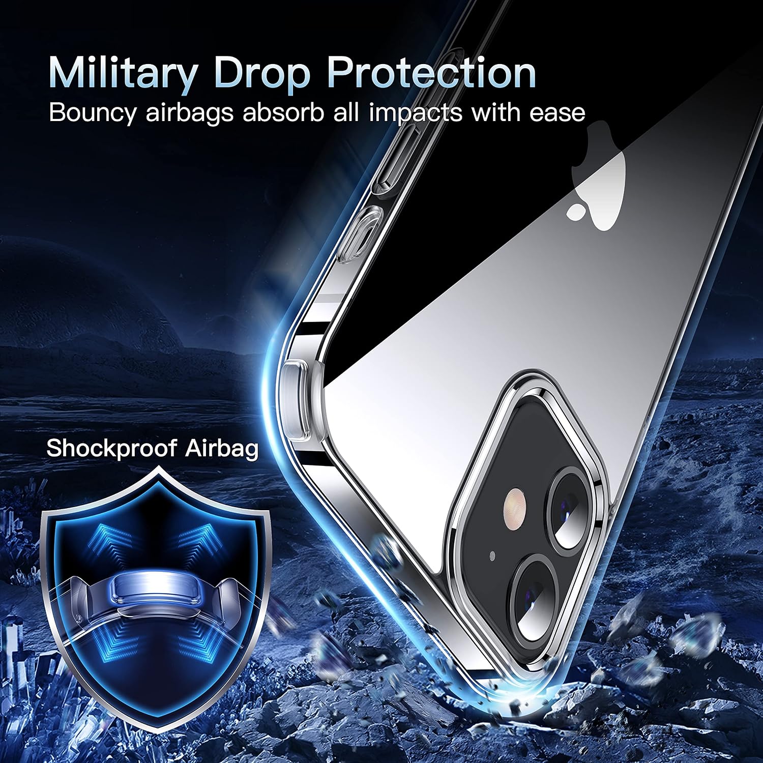 CASEKOO Magnetic Clear with Invisible Stand for iPhone 13 Pro Case [Never Yellow] [Compatible with MagSafe] Protective Slim Shockproof Transparent Phone Cover 6.1 Inch 2021, Clear