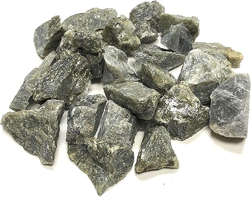 Zentron Labradorita áspera natural, incluye bolsa de terciopelo, piezas grandes de 1 pulgada (1/2 libra)