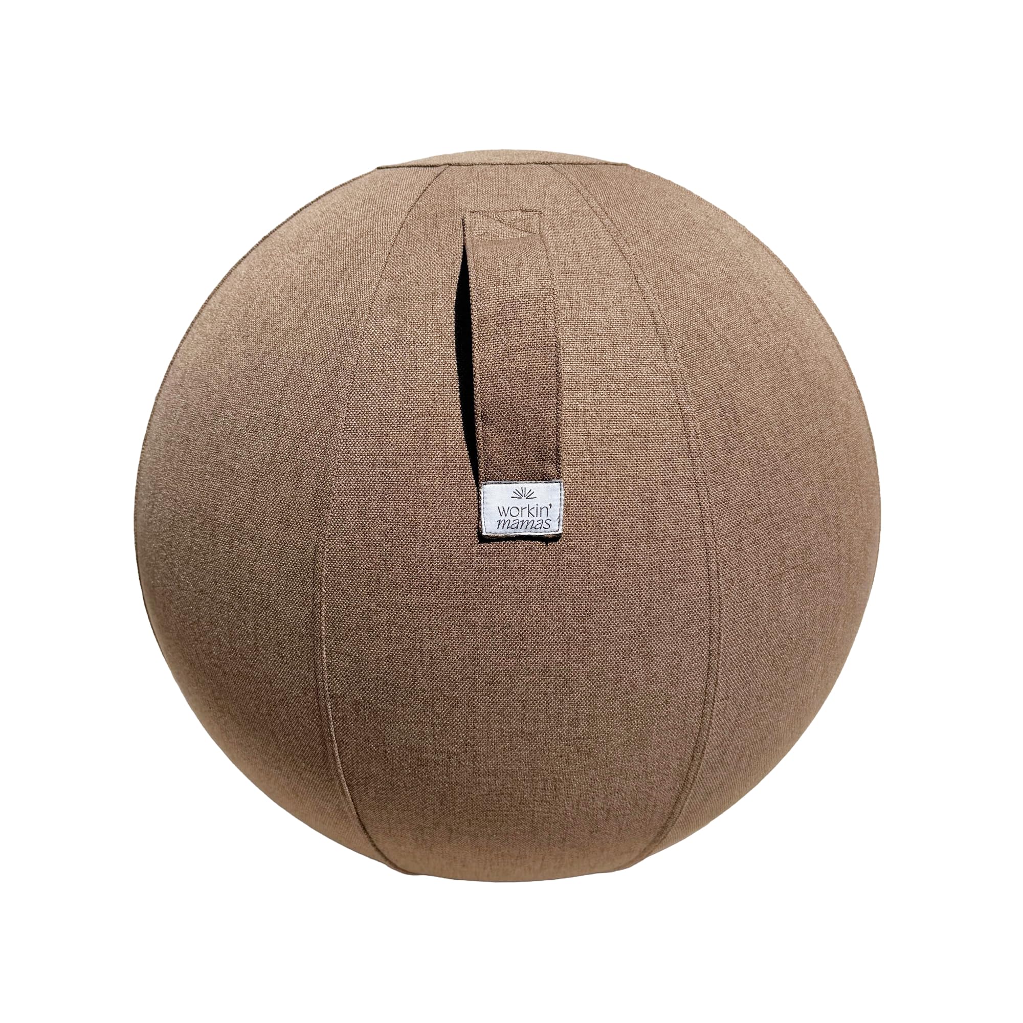 Genérico Workin' Mamas. Color Marrón Claro. Pelota de Pilates para Embarazadas. Pelota de Embarazo para Ejercicio Prenatal, Post Parto, Yoga, Fitness y Teletrabajo.