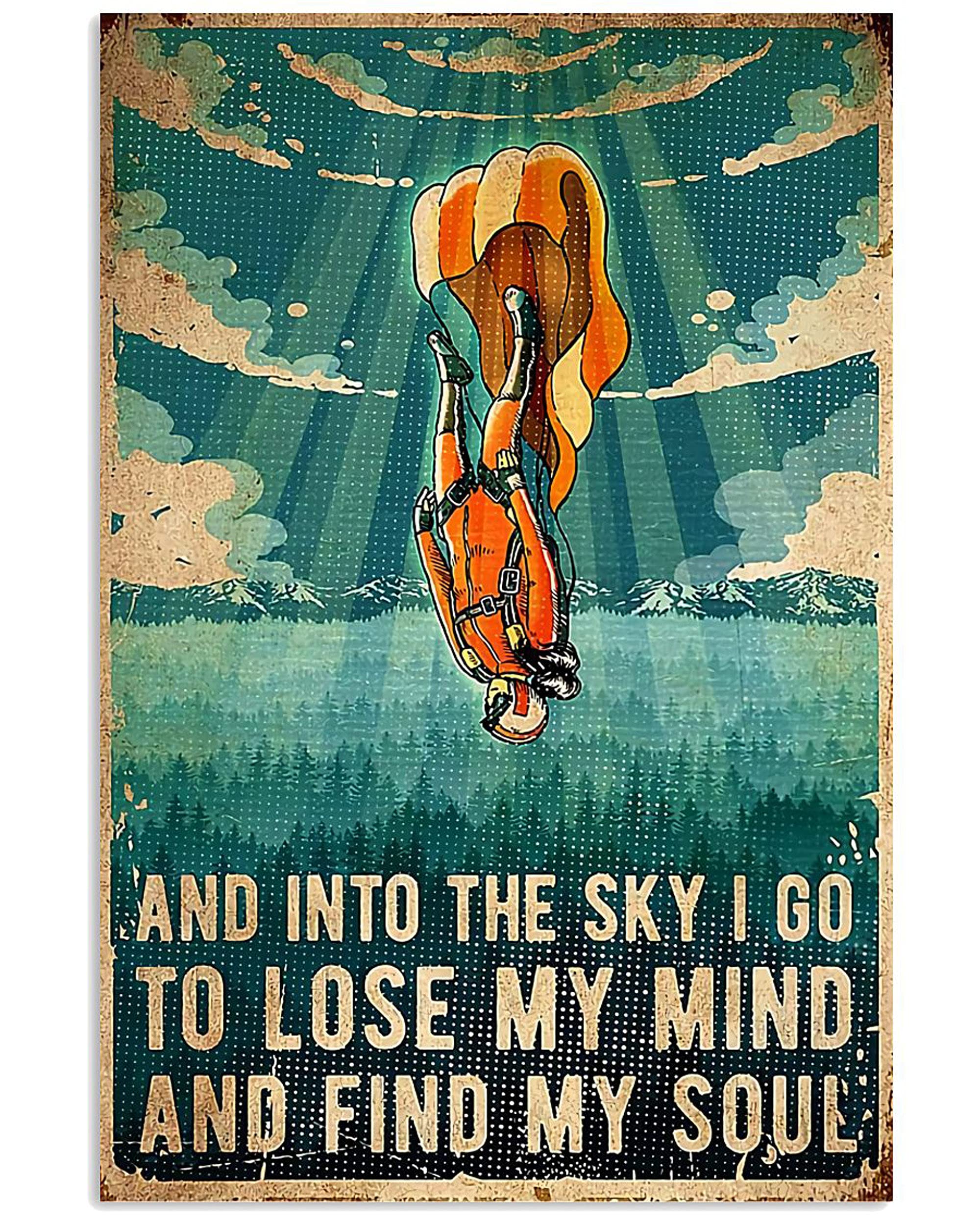 Jigsaw Wooden Puzzles 1000 Pieces Skydiving I Go to Lose My Mind and Find My Soul for Adults and Kids Development Toys Games Toys Gift