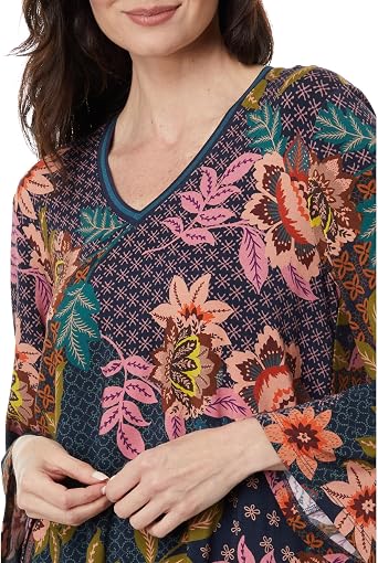 Johnny Was Delfino V-Neck Kimono Sleeve Tee