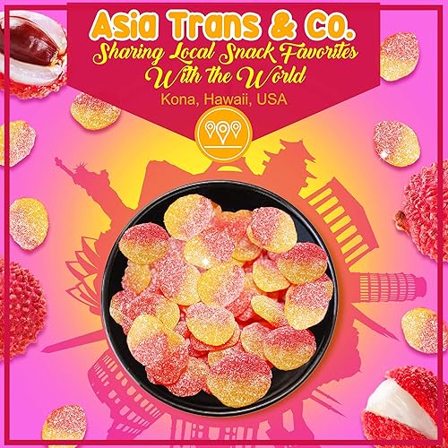 Miniatura 6 de Gomitas de lichi Trans de Asia con polvo de ciruela Li Hing Mui | Favorito hawaiano | Dulces de gomita suave agridulce
