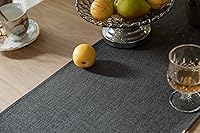 Vista 101 de ZeeMart Light Grey Table Runners 108 Inches Long, Burlap Linen Style Rustic Farmhouse Table Runner, Long Boho Dining Table Runner, 13x108 Inches