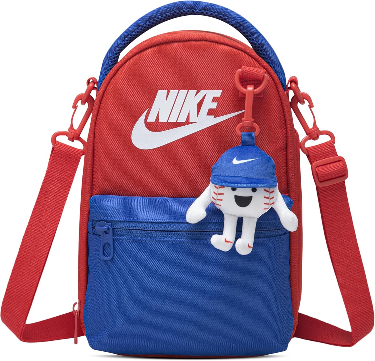 Zip Pull Lunch Bag with Keychain, University Red, O/S