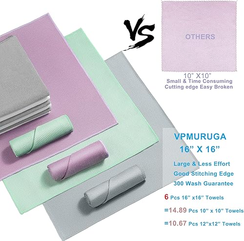 Miniatura 4 de Paño de limpieza a nanoescala de pescado fácil de limpiar, paños de limpieza de microfibra de vidrio sin rayas para espejos de ventana, parabrisas,