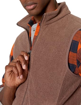 Amazon Essentials Men's Full-Zip Polar Fleece Insulated Vest (Available in Big & Tall)