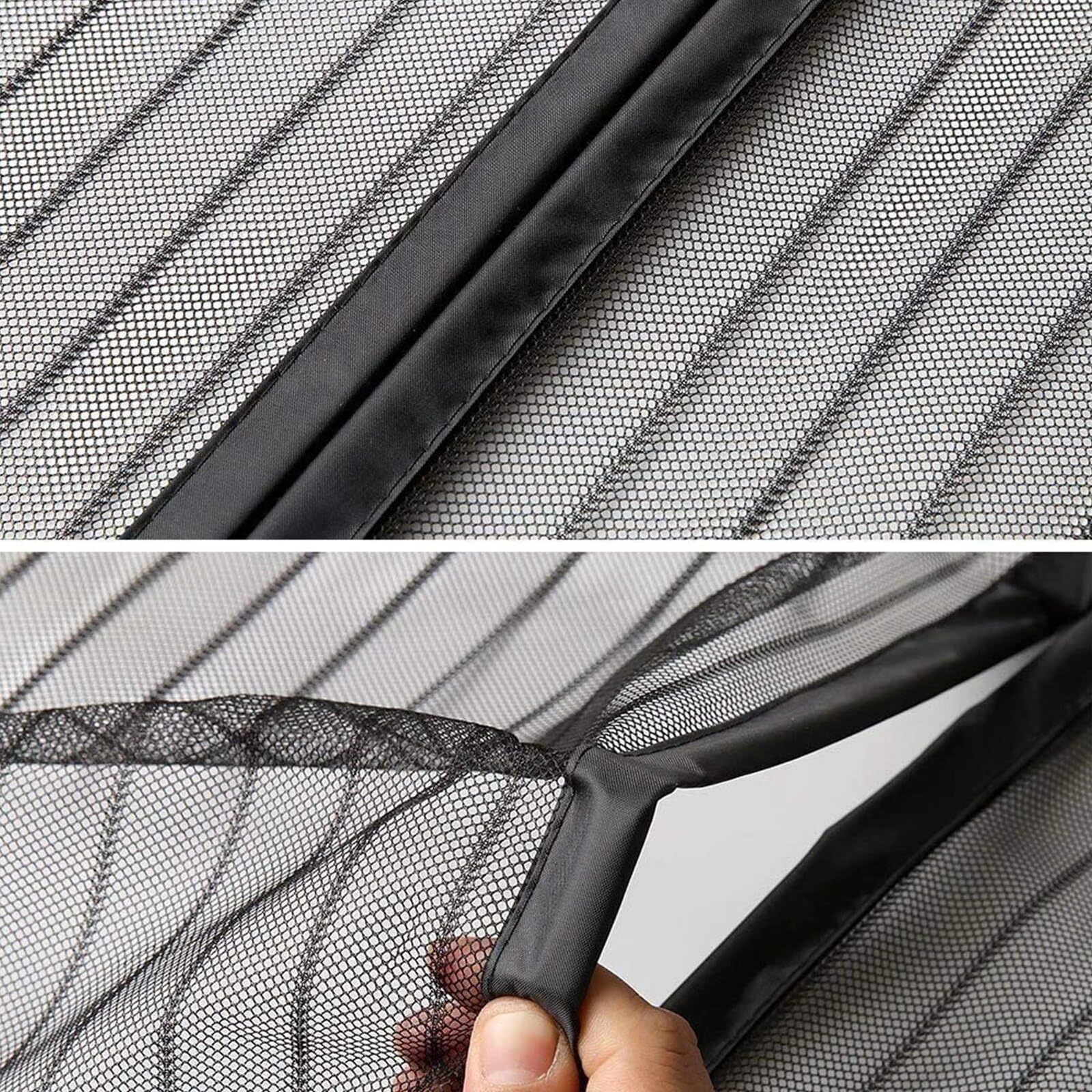 fliegengitter balkontür ohne Bohren 125x250cm Schwarz mit Magnet insektenschutz tesa fliegengitter tür vorhang fliegenvorhang Türvorhang fliegenschutz moskitonetz für tür Terrassentür Balkontür