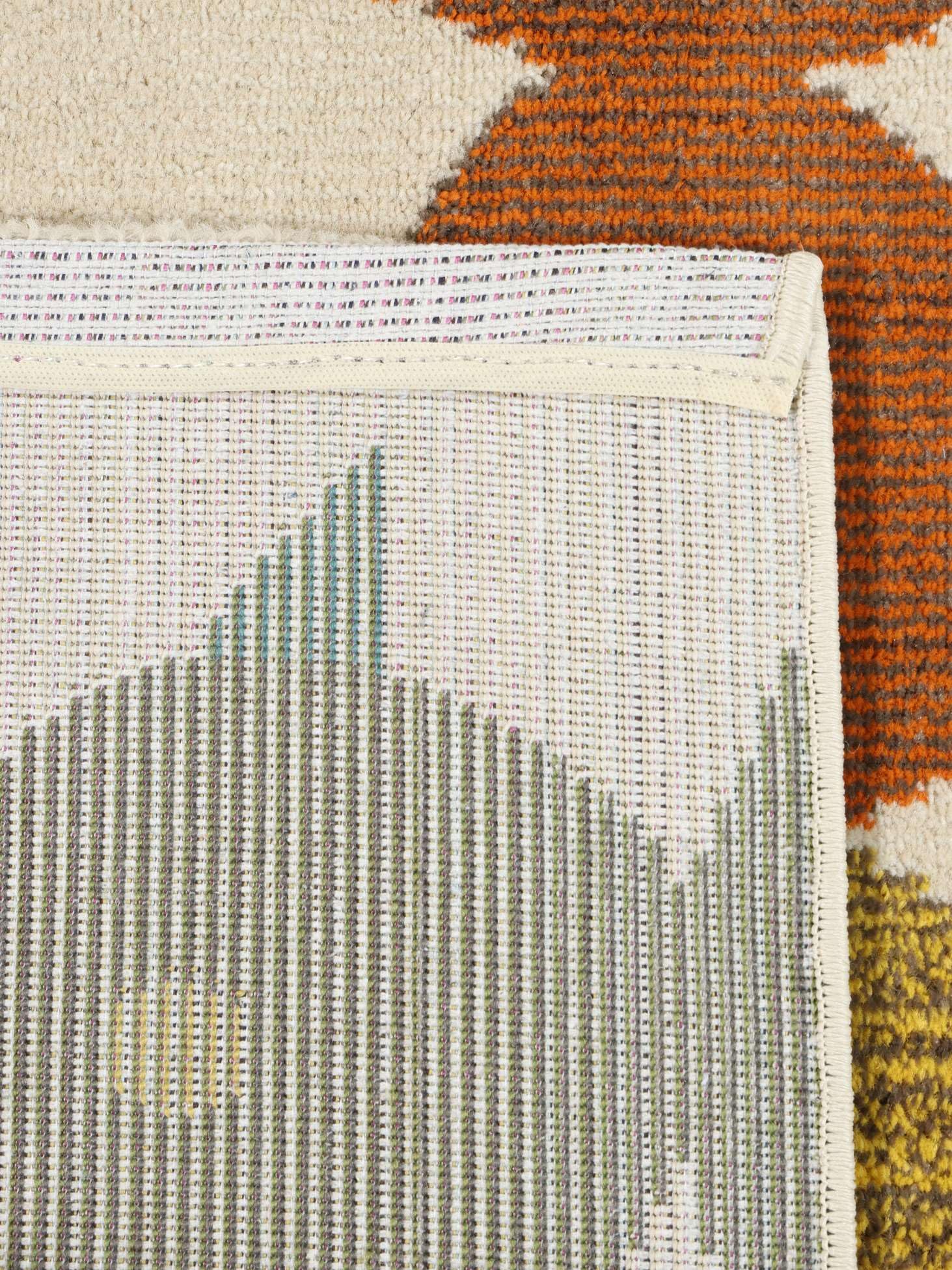 RugVista Fugl OG Fisk Alfombra, 100 x 160 cm, Beige/Multi