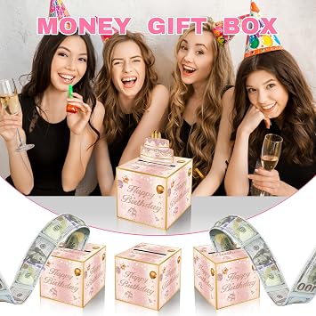 ISOVF Birthday Money Box for Cash Gift