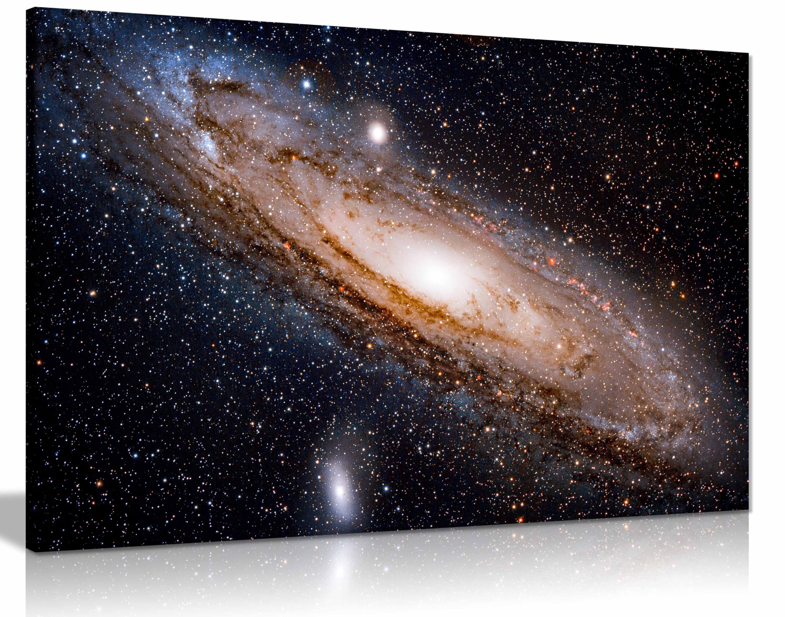Andromeda Galaxy Framed Canvas Print, Pictures for Home Walls, Bedroom, Living Room & Bathroom Decor 91x61cm (36x24in) โ image 1
