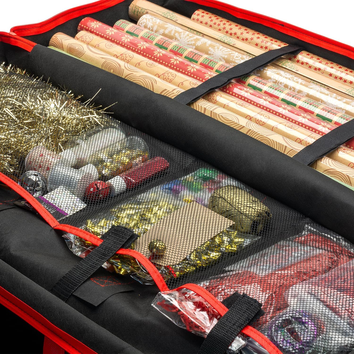 Sac De Rangement Pour Papier Cadeau – Organisez Vos Rouleaux, Rubans Et Décorations De Noël