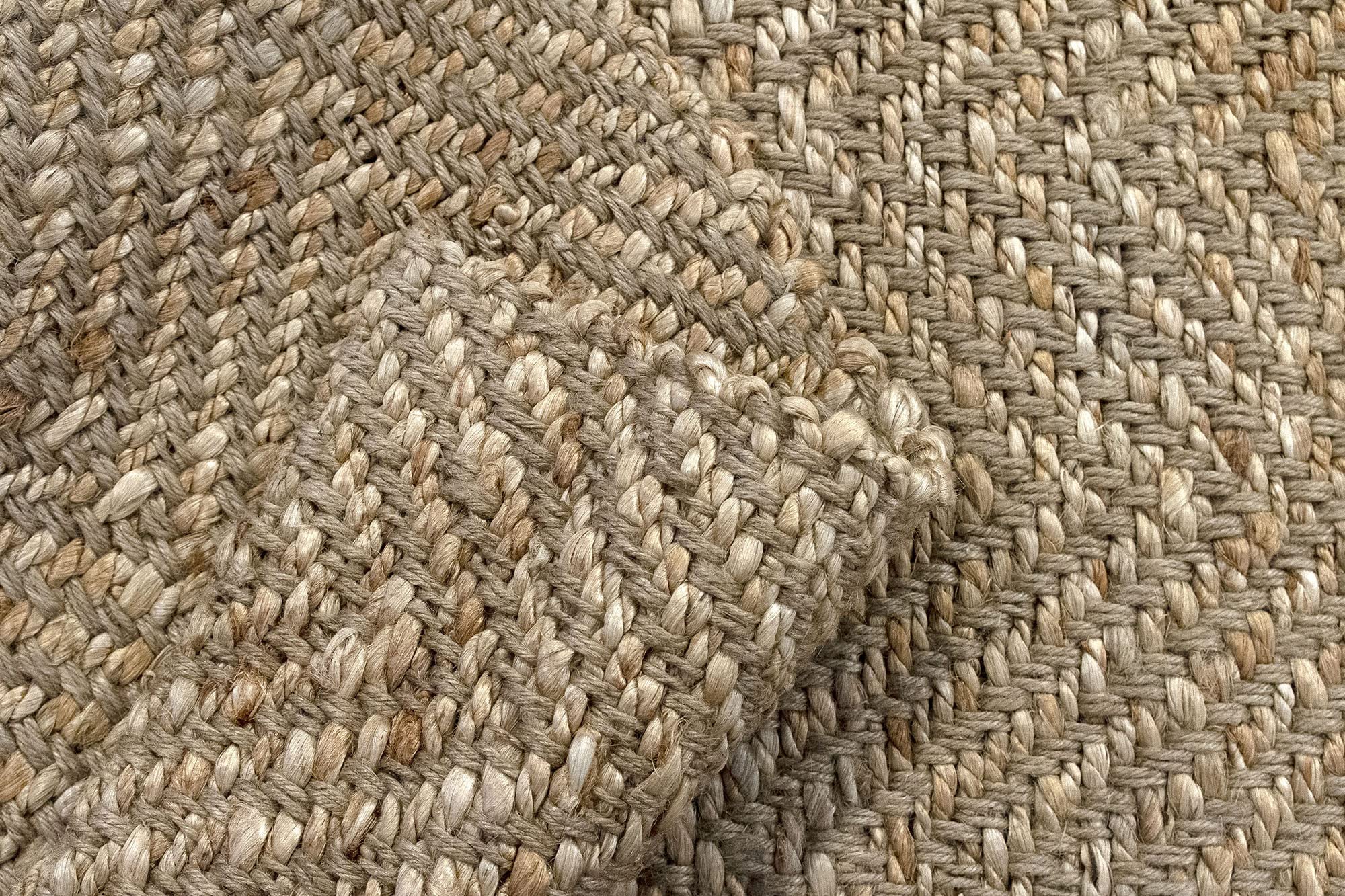 HAMID - Alfombra de Yute Alcázar, 100% Fibra de Yute Natural, Alfombra Suave, Tejida a Mano, Alfombra de Salón, Comedor, Dormitorio, Pasillos, Entrada - Natural, (150x80cm)