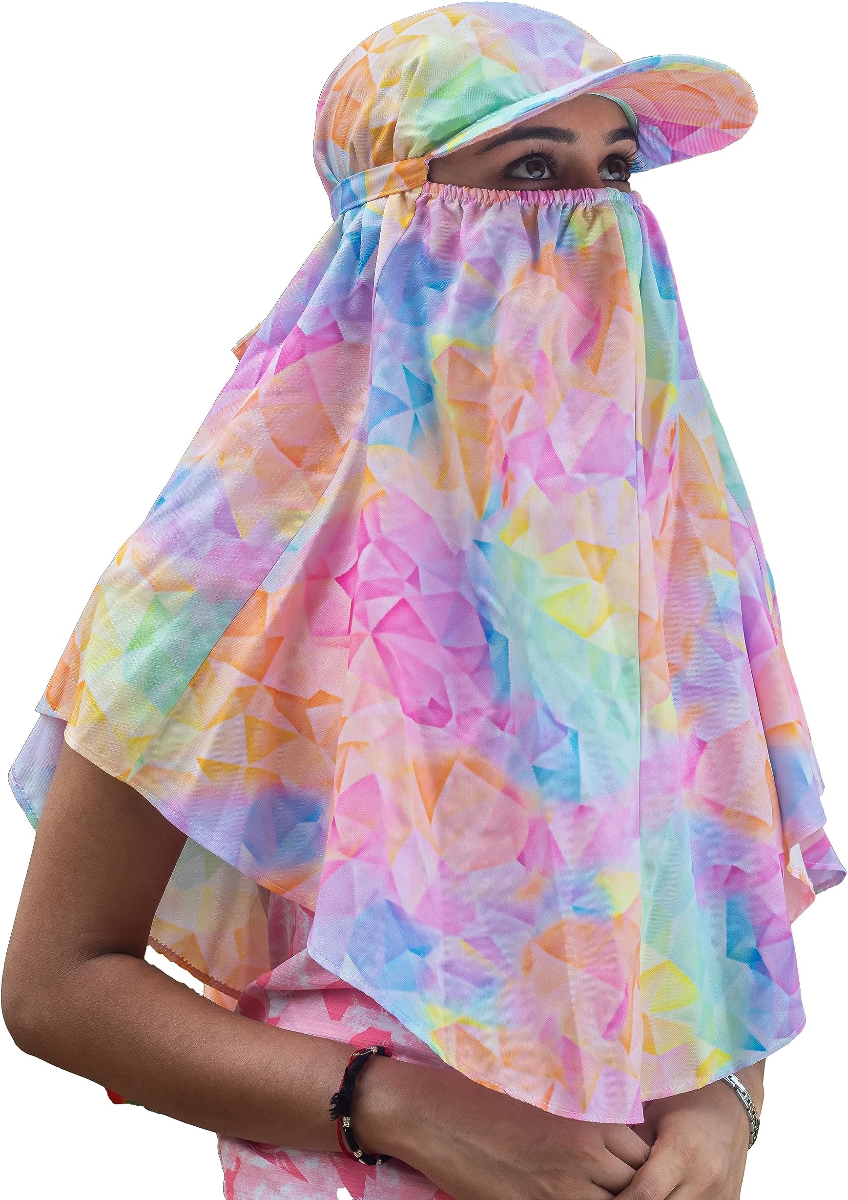 printed scarf for women,Pure Cotton Printed Scarf Cum Mask With Face Cover Sun Protection Free Size For Women's And Girl's.