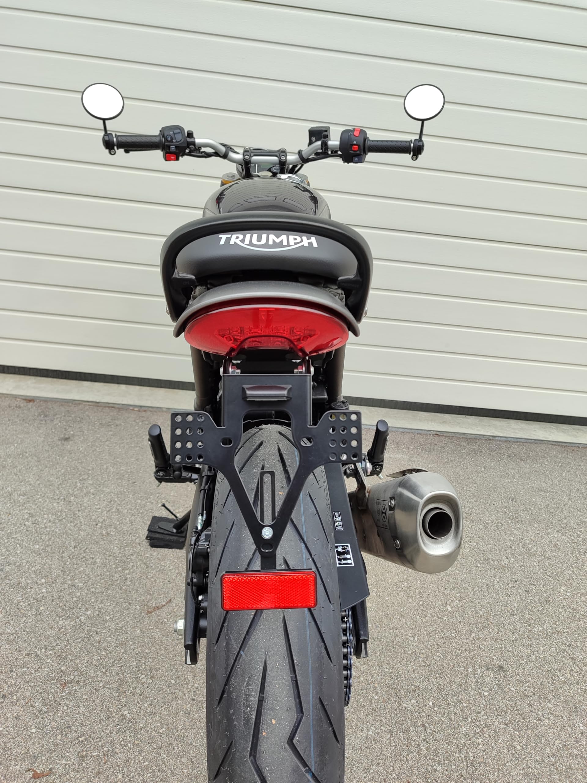 kurzer Kennzeichenhalter für Triumph Speed 400 Scrambler 400 X ab 2024 Kennzeichenträger EVO Set Tail Tidy Heckumbau kurzes Heck Classic GroFaTec Triumph speed400