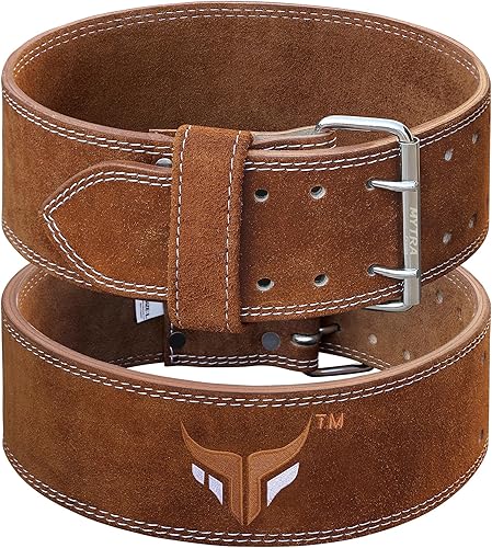 Miniatura 7 de Mytra Fusion Weight Lifting Belt Double Prong Buckle Power Lifting Belt Leather Weightlifting Belt for Training Gym Workout