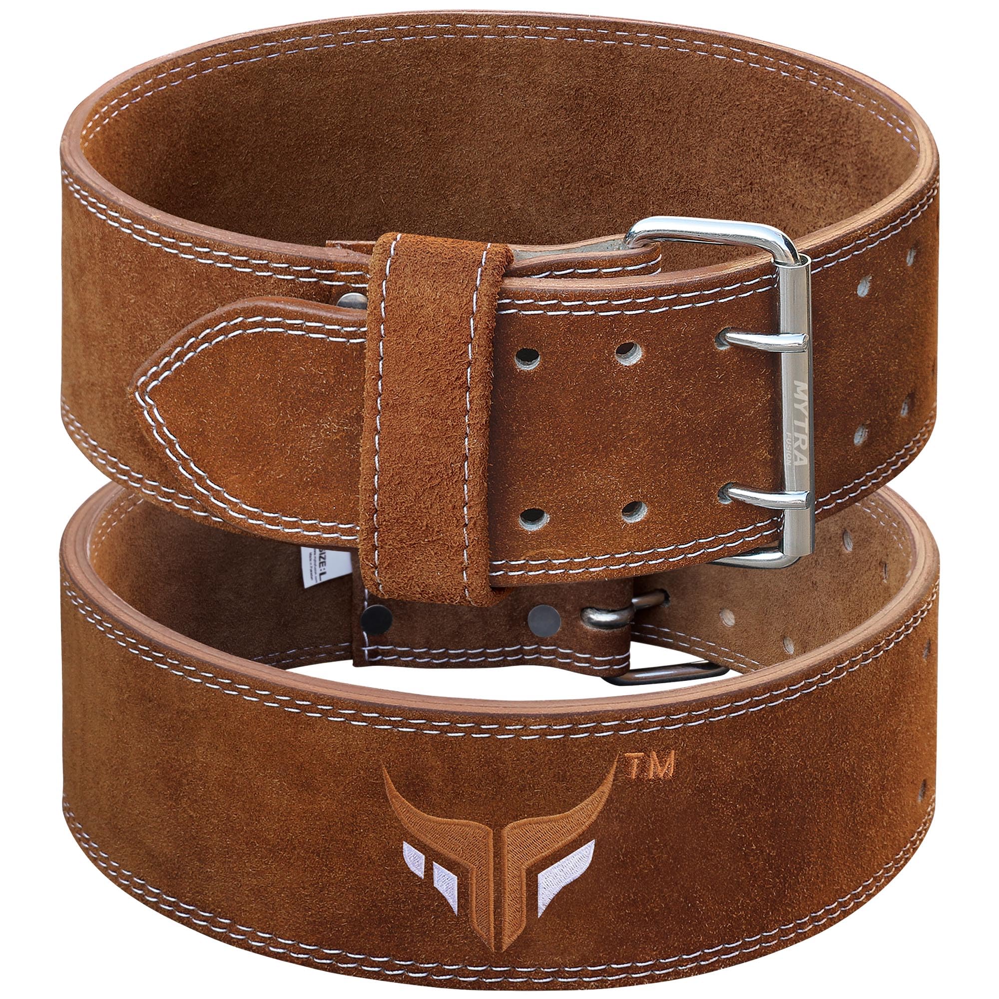 Mytra Fusion Power Weight Lifting Belt L4 Weight Training Leather Belt Power Belts for Squats Workout