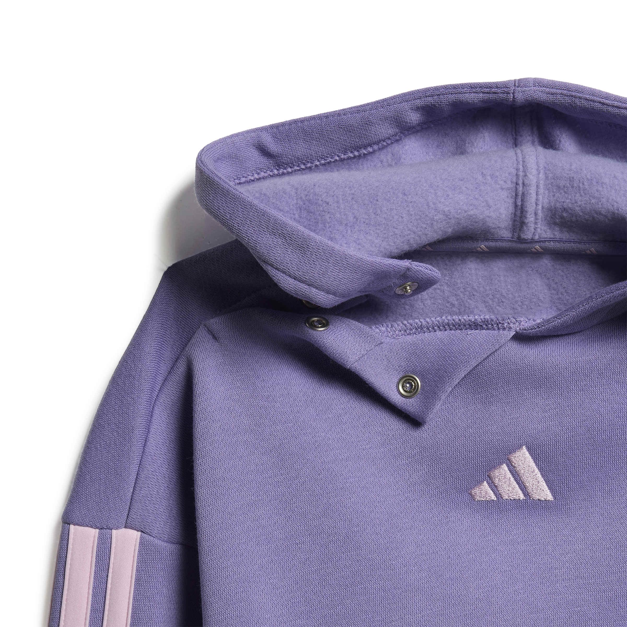 adidas Unisex bebé Essentials Hooded Jogger Track_Suit, magic lilac/clear pink, 18-24 Months