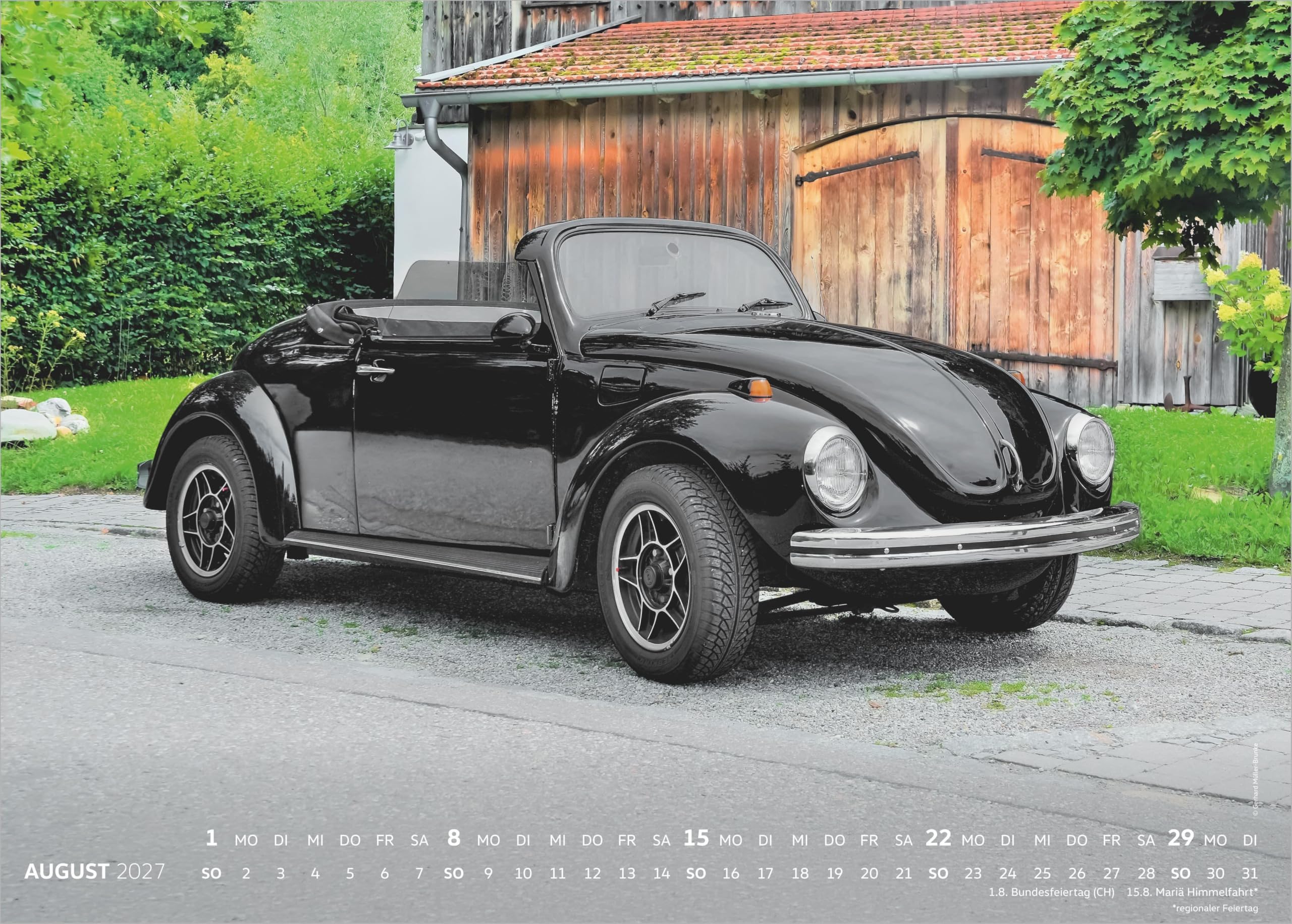 VW Käferkalender 2027: Wandkalender 50x70 cm mit VW Käfer Motiven und deutschem Kalendarium