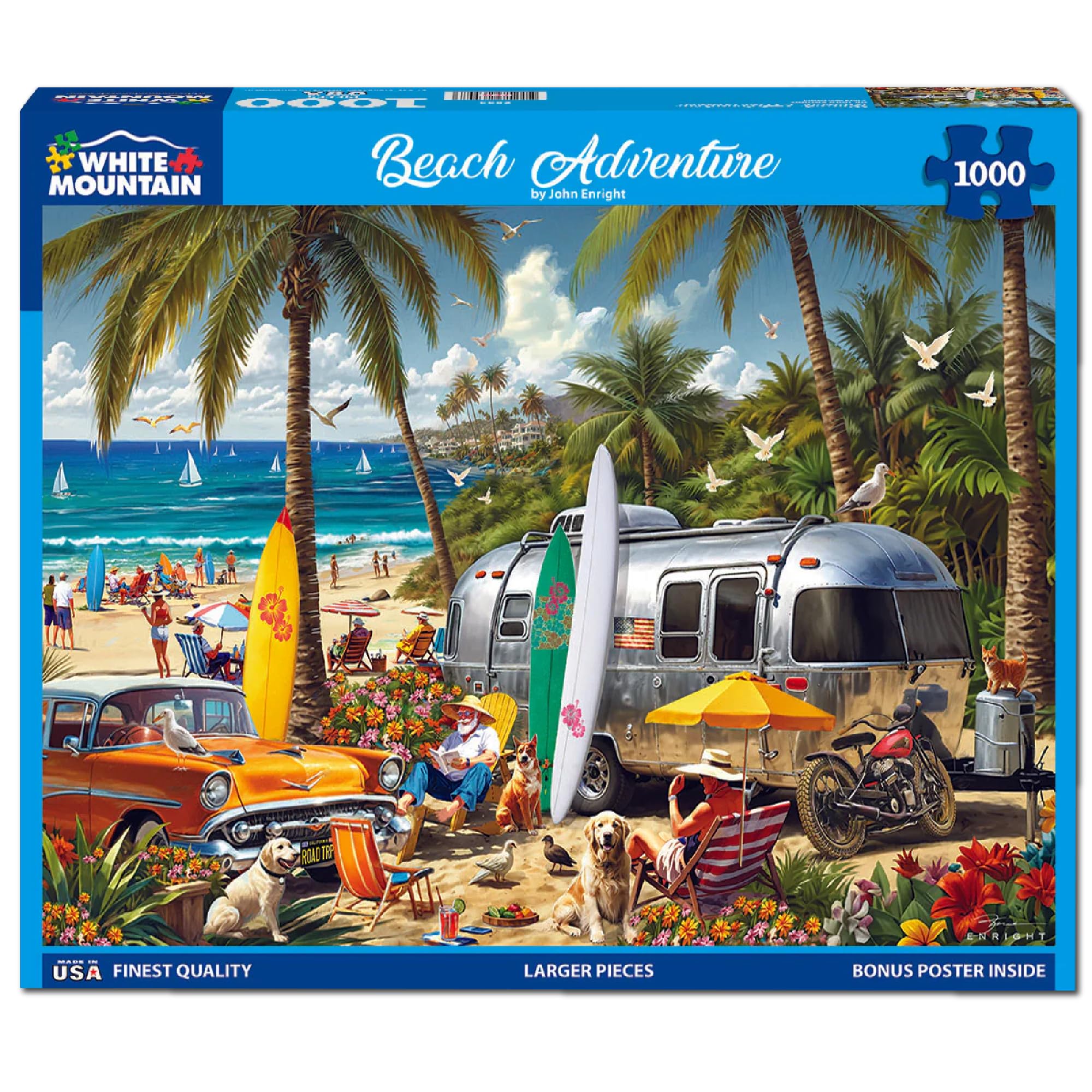 White Mountain Puzzle d'aventure de plage de 1000 pièces pour adultes